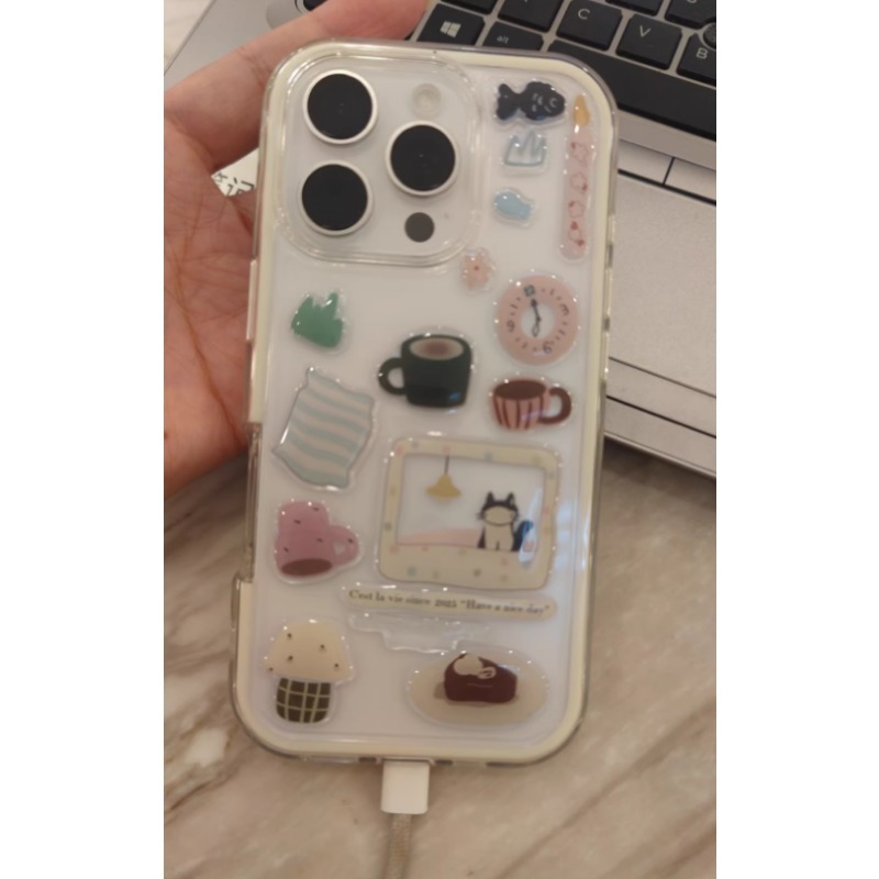 Cute Black Cat Clock Sticker S - Camera Leather Case recension och pris