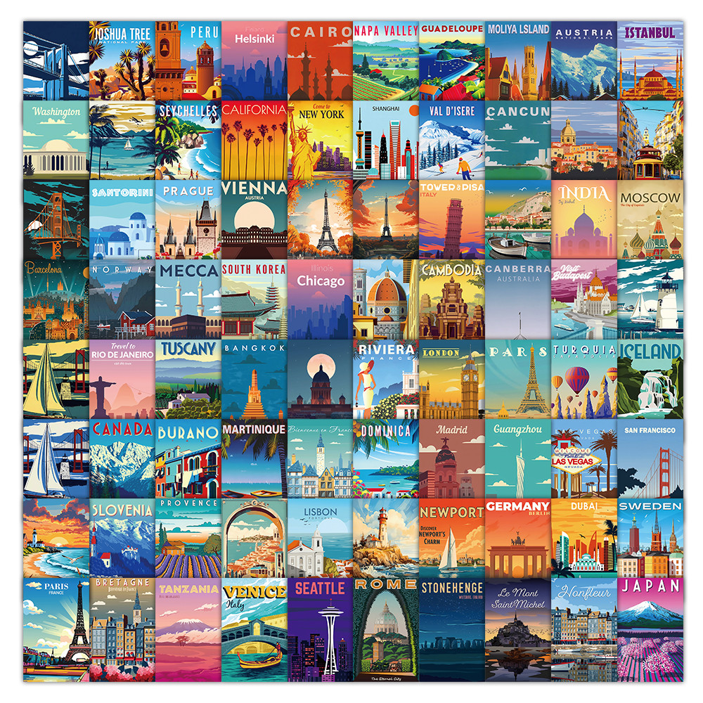 108 Pcs Scenic Landscape Stamp - Vintage Collectible Stores recension och pris