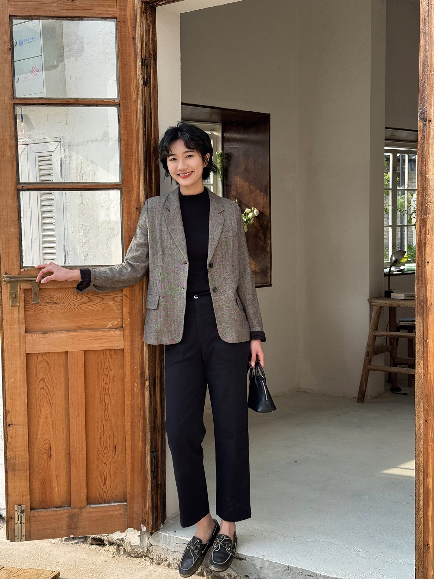 Gray Casual Cotton Linen Suit  - Collectible Vintage Matches recension och pris