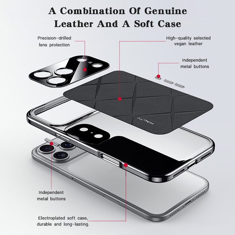 Frame Leather Plating For iPho - Camera Leather Case recension och pris