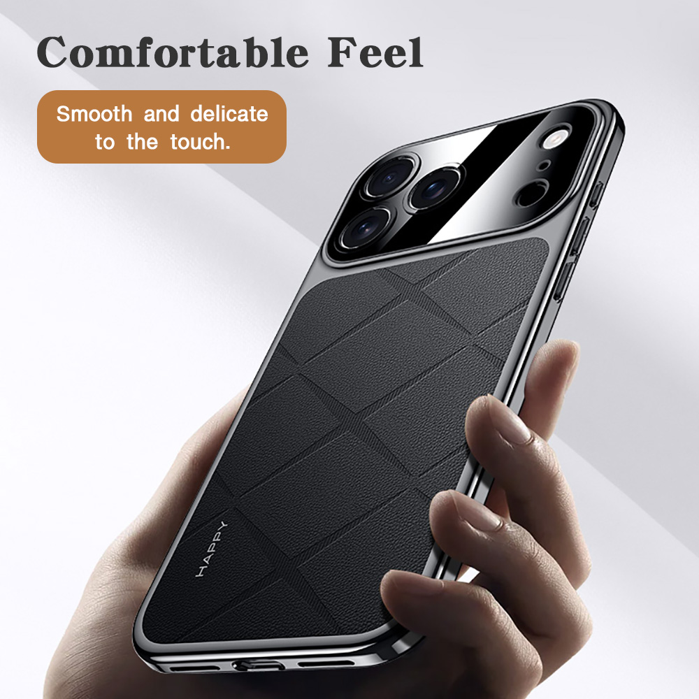 Frame Leather Plating For iPho - Camera Leather Case recension och pris