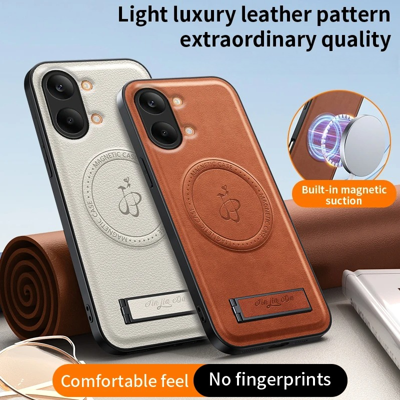 Luxury Leather Stand Phone Cas - Camera Leather Case recension och pris