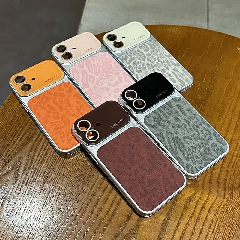 Leopard Cheetah Leather Back C - Camera Leather Case recension och pris