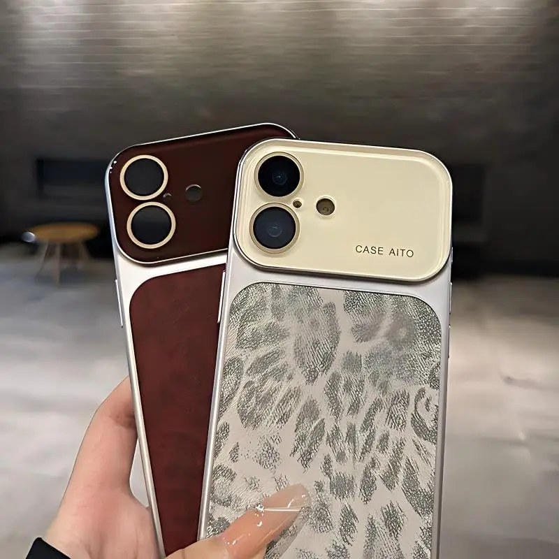 Leopard Cheetah Leather Back C - Camera Leather Case recension och pris