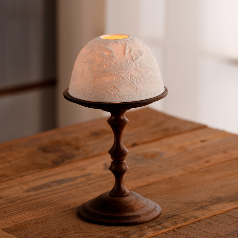 Vintage Walnut Candle Holder w - Collectible Vintage Matches recension och pris
