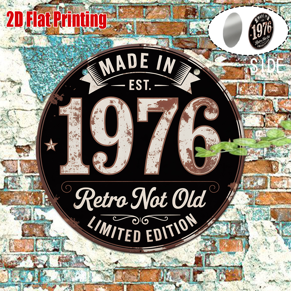 2D Flat, 1pc 1976 Vintage Meta - Vintage Collectible Signs recension och pris