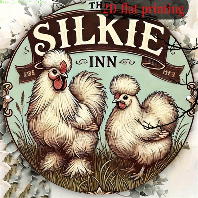 Vintage The Silkie Inn Round T - Vintage Collectible Signs recension och pris