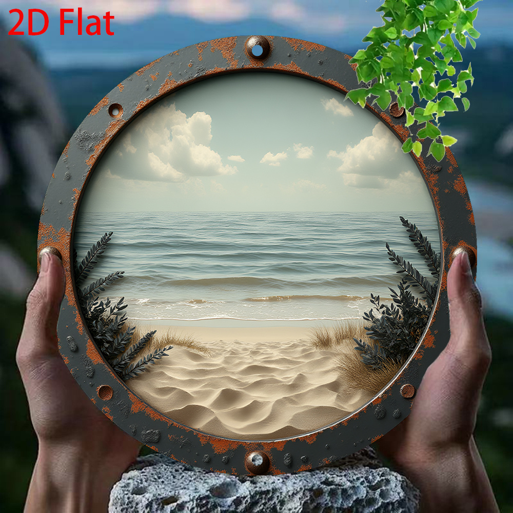 2D Flat - 1pc Vintage Round Al - Vintage Collectible Signs recension och pris