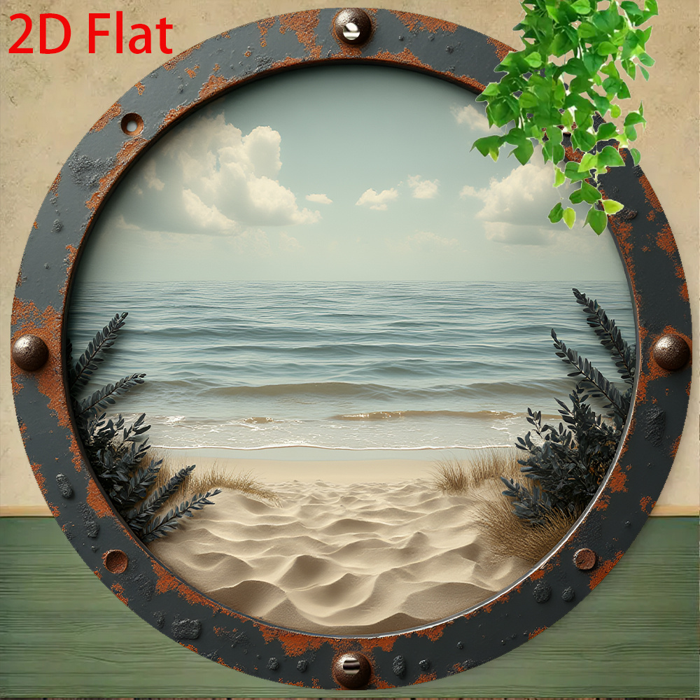 2D Flat - 1pc Vintage Round Al - Vintage Collectible Signs recension och pris