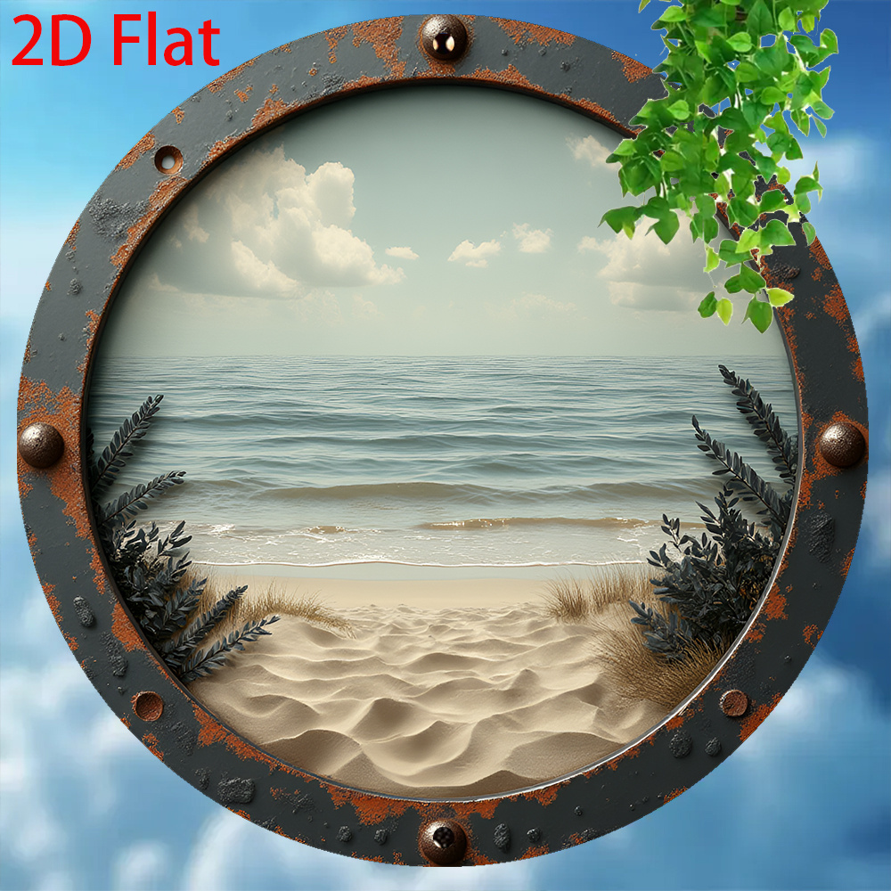 2D Flat - 1pc Vintage Round Al - Vintage Collectible Signs recension och pris