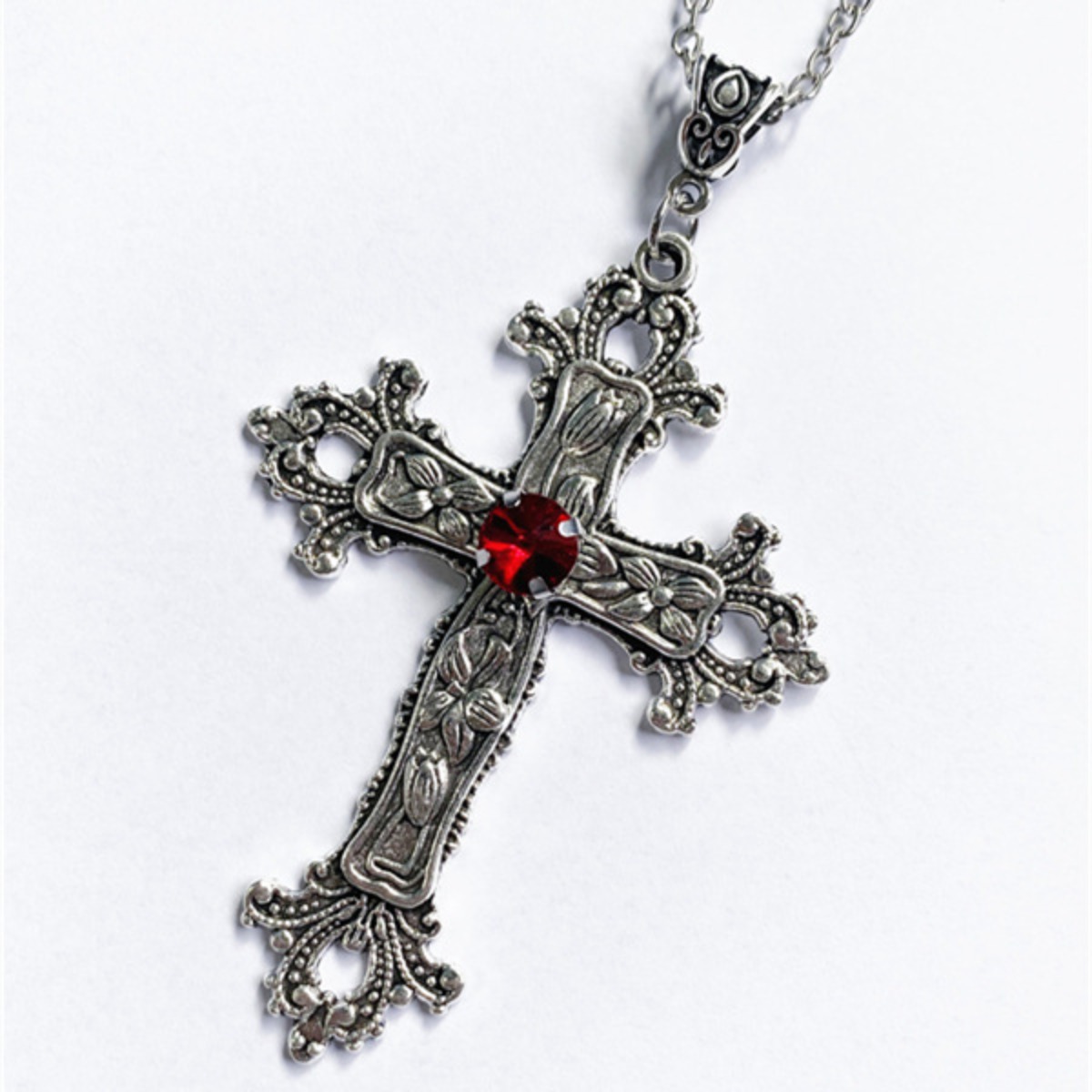 Punk Crystal Big Cross Pendant - Vintage Collectible Jewelry recension och pris