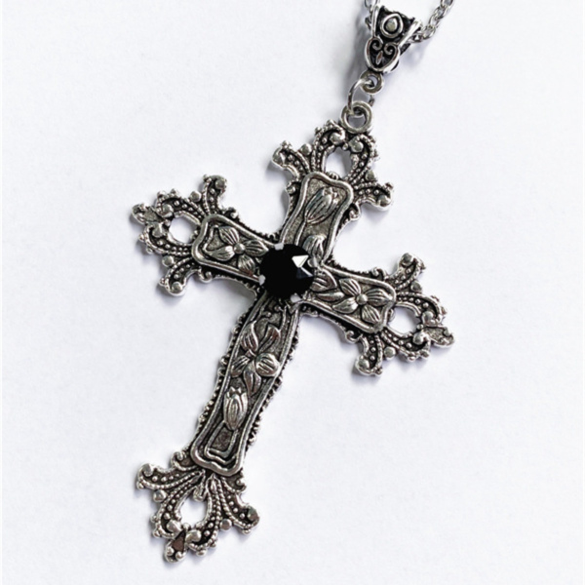 Punk Crystal Big Cross Pendant - Vintage Collectible Jewelry recension och pris