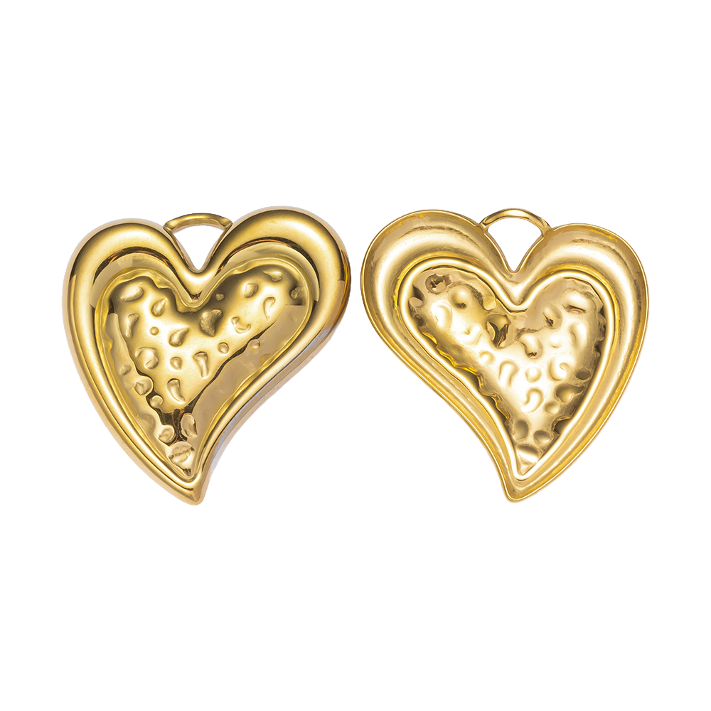 2pcs Gold Stainless Steel Hear - Vintage Collectibles For Sale recension och pris