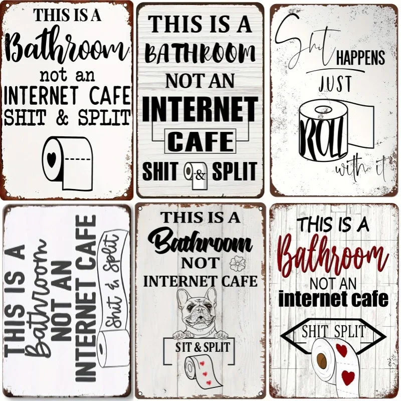Funny Word Bathroom Decor Wari - Vintage Collectible Signs recension och pris