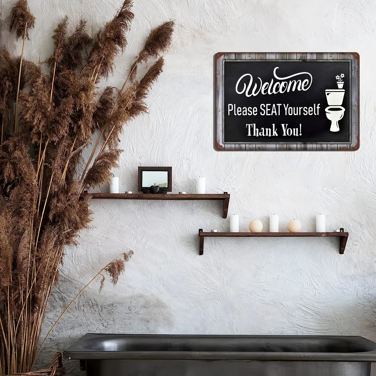 Funny Word Bathroom Decor Wari - Vintage Collectible Signs recension och pris