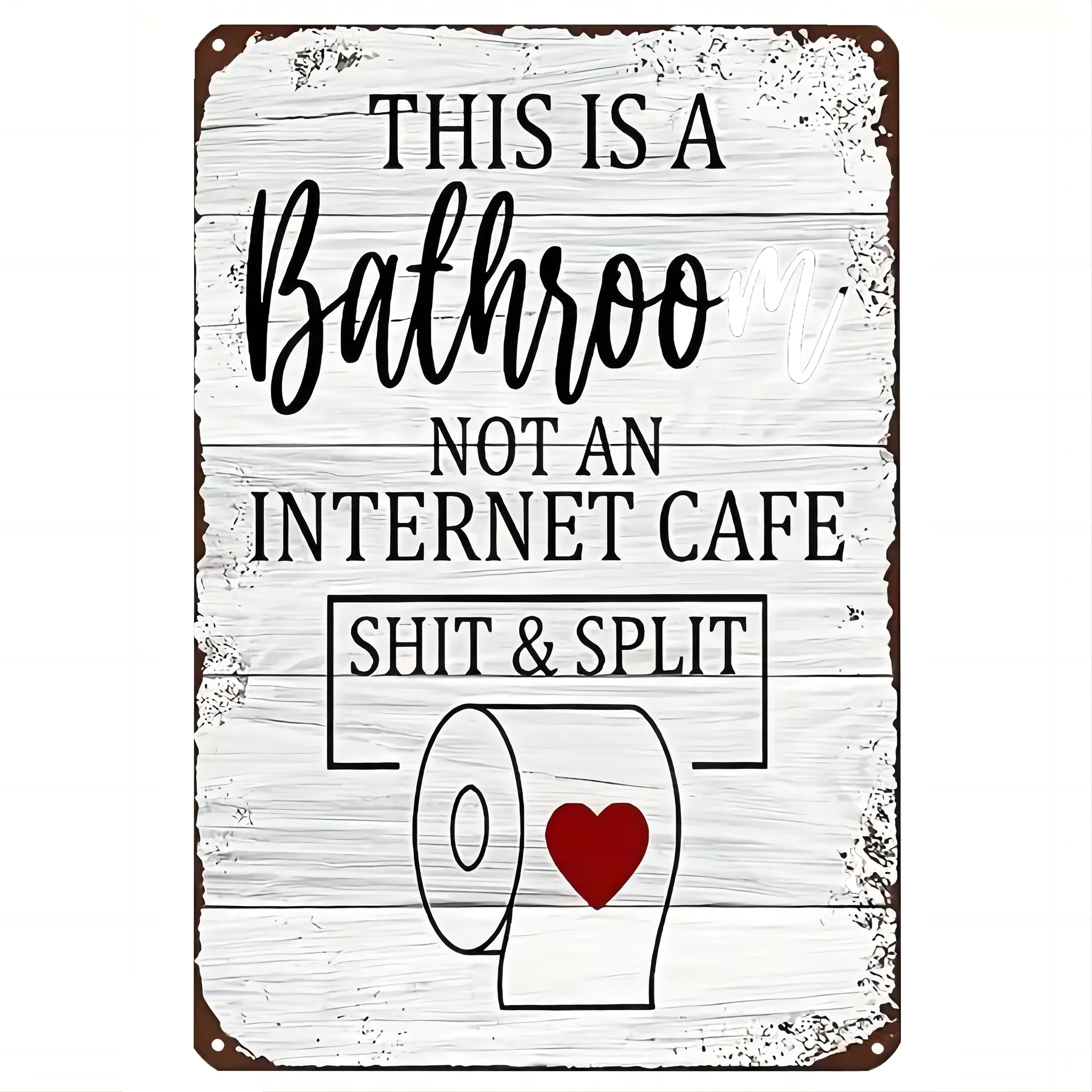 Funny Word Bathroom Decor Wari - Vintage Collectible Signs recension och pris