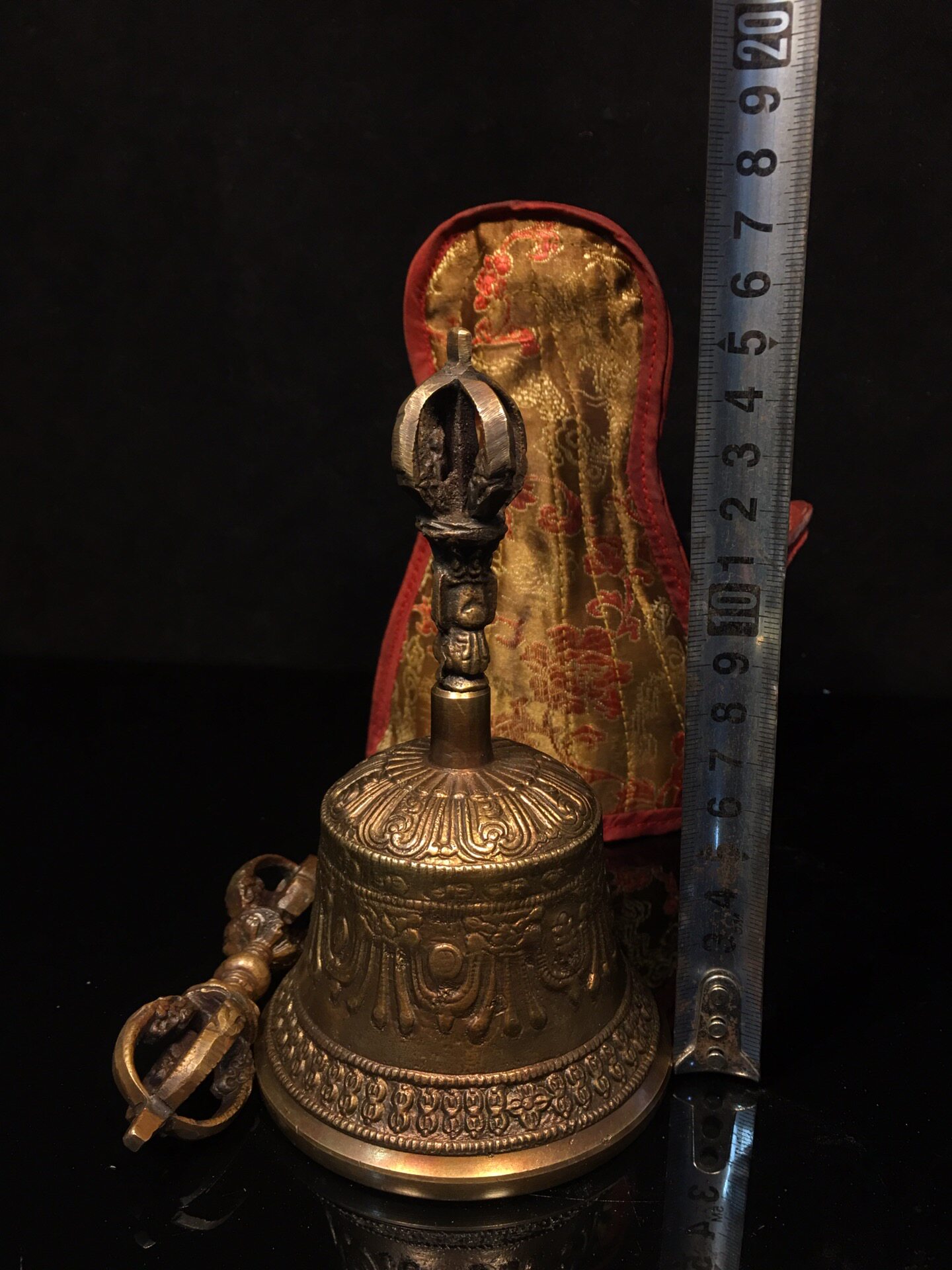 Vintage Pure Brass Vajra Bell  - Vintage Collectible Bells recension och pris