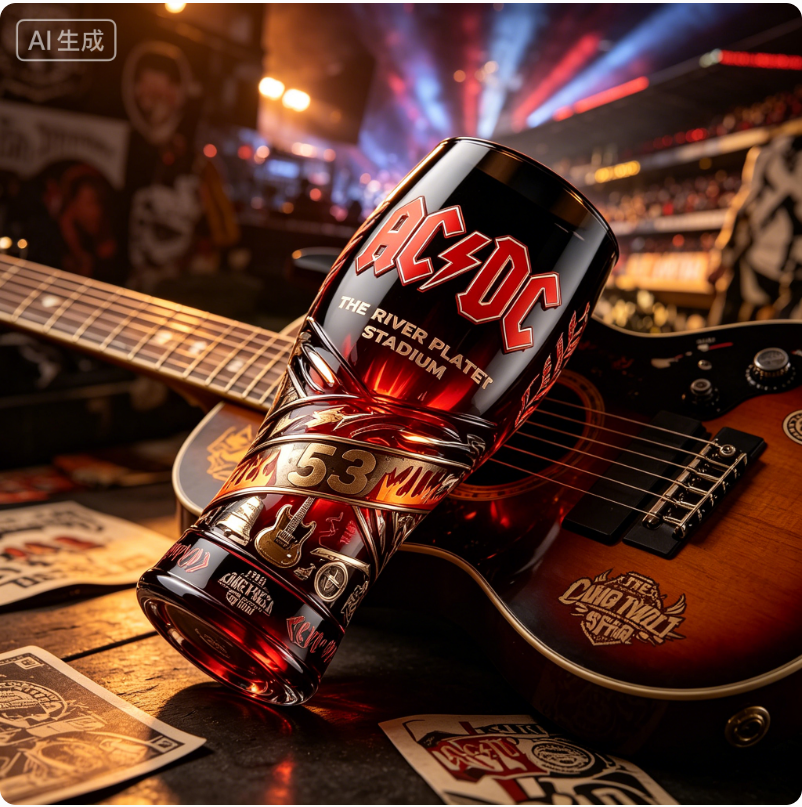 Vintage Rock Music 3D Embossed - Vintage Collectible Glassware recension och pris