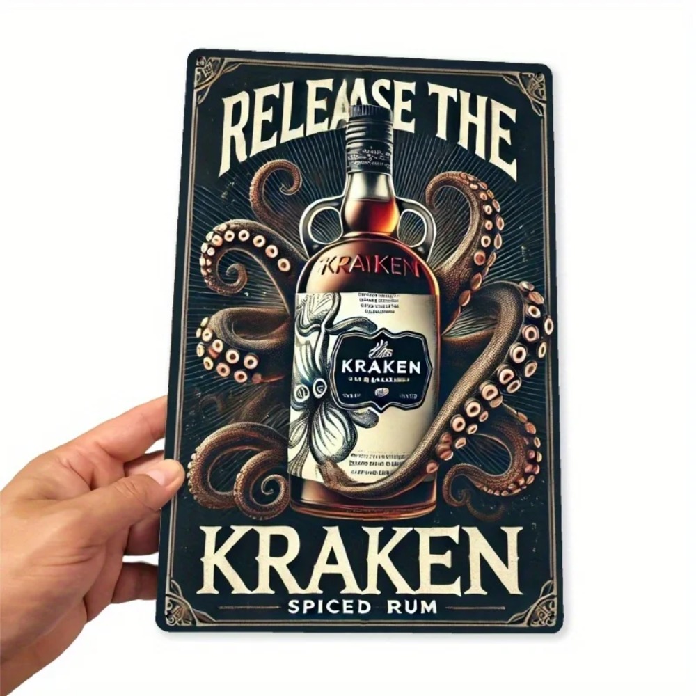 Vintage Kraken Spiced Rum Meta - Vintage Collectible Signs recension och pris