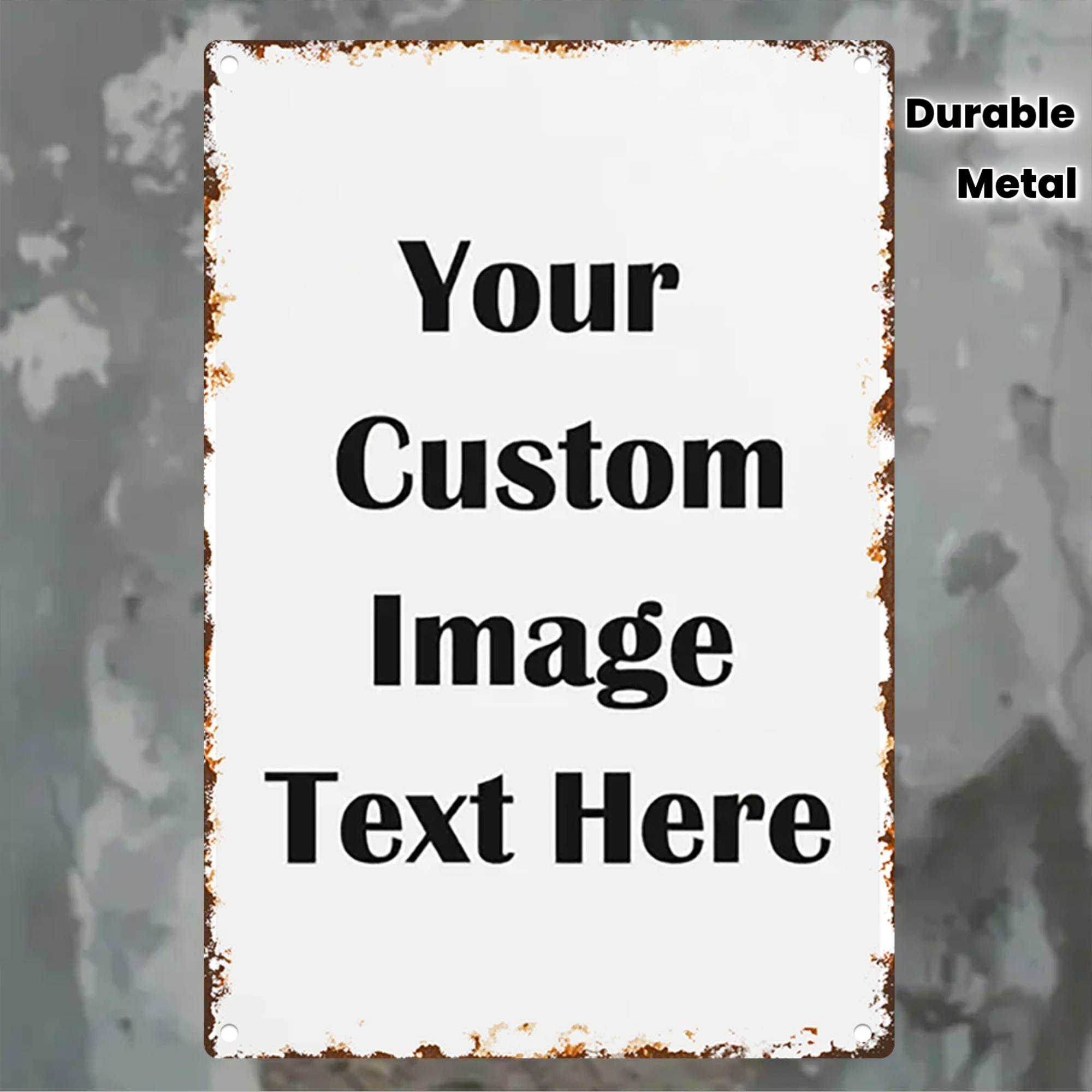 Custom Image/Text Metal Tin Si - Vintage Collectible Signs recension och pris