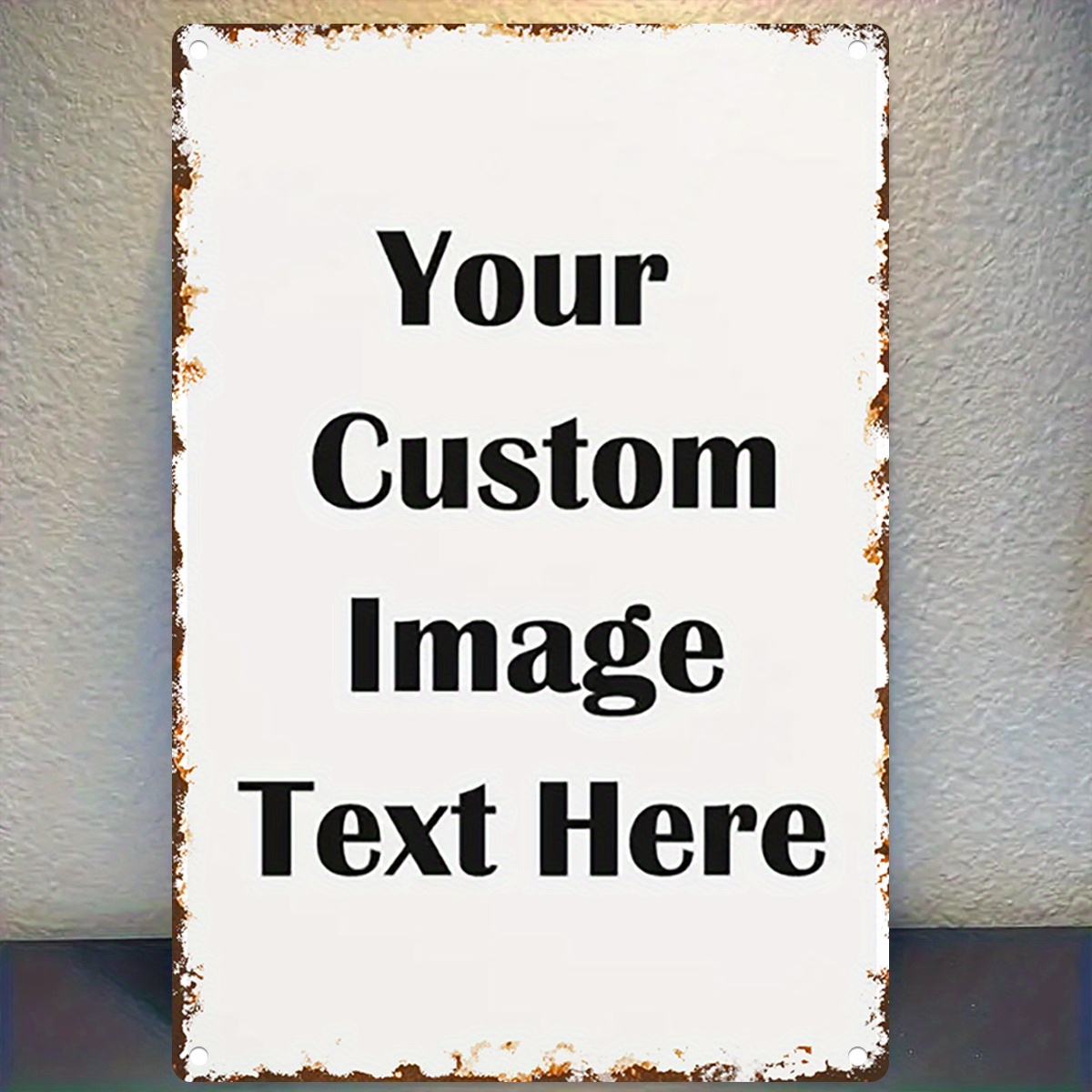 Custom Image/Text Metal Tin Si - Vintage Collectible Signs recension och pris
