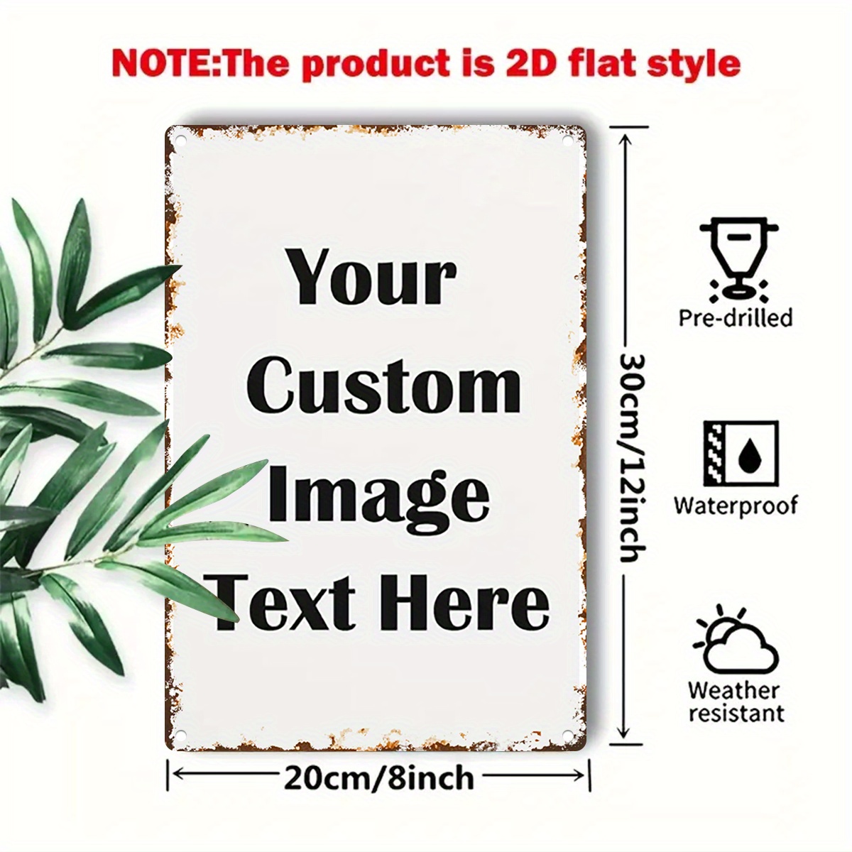 Custom Image/Text Metal Tin Si - Vintage Collectible Signs recension och pris