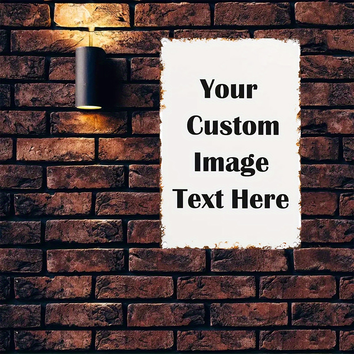 Custom Image/Text Metal Tin Si - Vintage Collectible Signs recension och pris