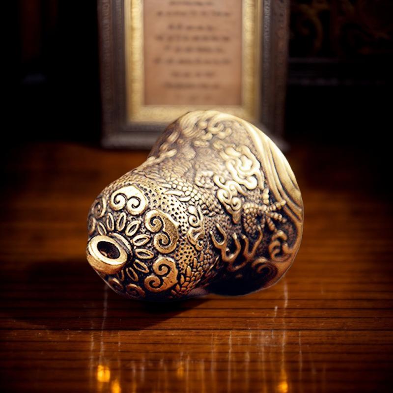 Vintage Brass Bell Carved Drag - Vintage Collectible Bells recension och pris